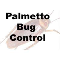 Large Cockroach with words Palmetto Bug Control